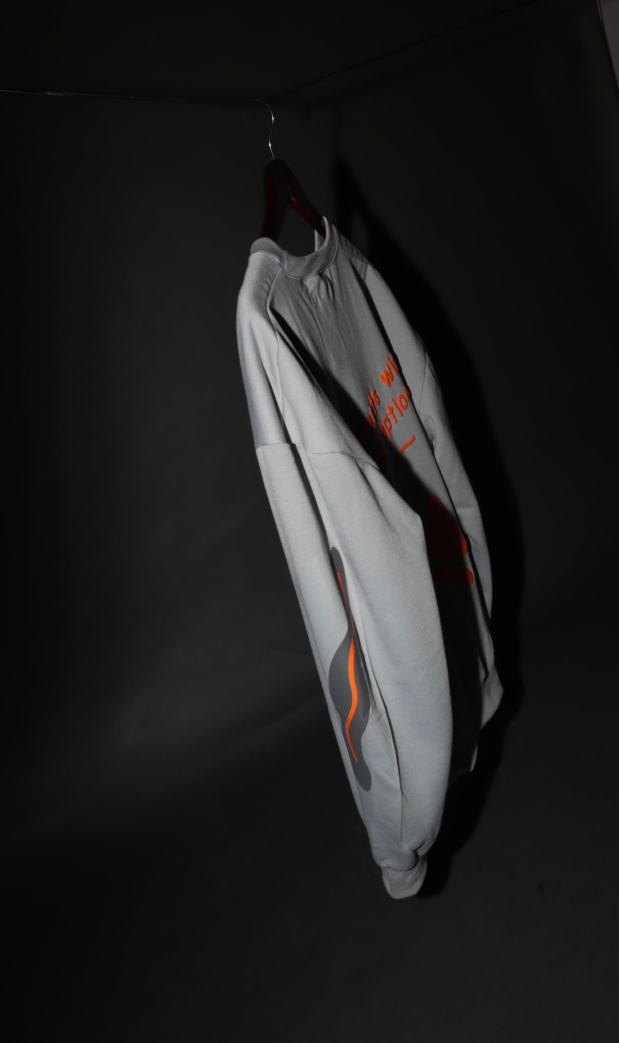 Orange on Grey Sweatshirt