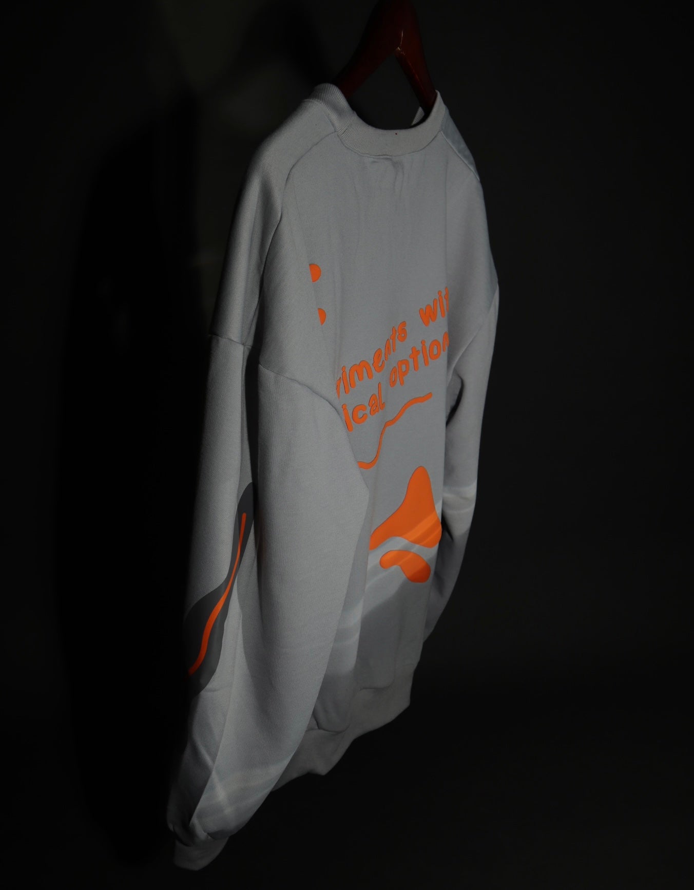Orange on Grey Sweatshirt