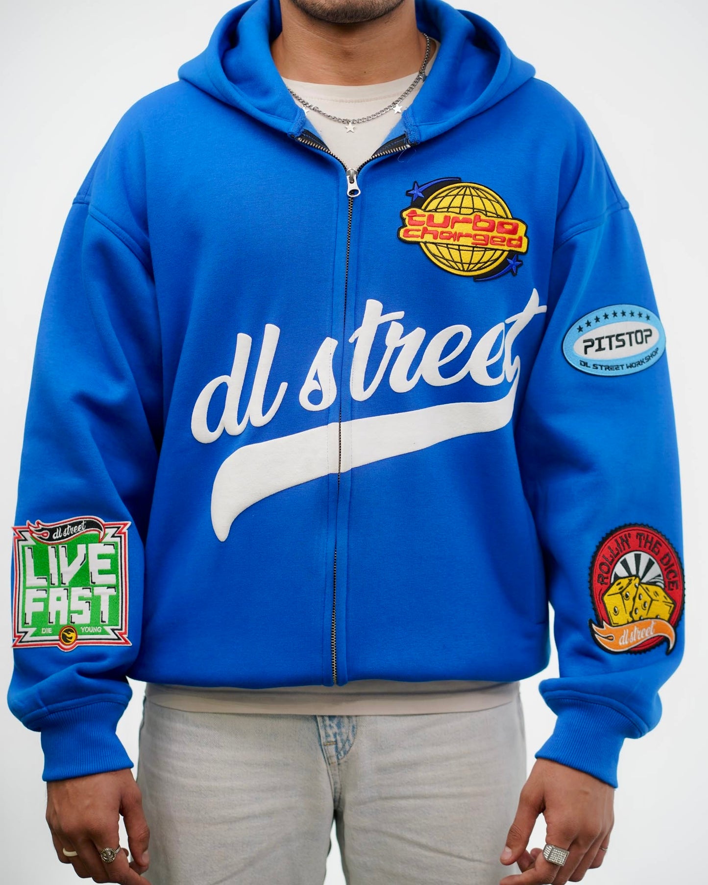 Varsity Zipper (Blue)