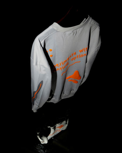 Orange on Grey Sweatshirt